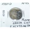 Image 1 : 1937-D Buffalo 5c , Excess Metal, Extremely Fine45