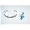Image 1 : Silver Bracelet & Turquoise Ring