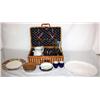 Image 3 : Basket With Collectible Plates And Glassware
