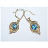 Image 1 : 14K Blue Topaz Earrings