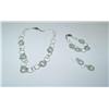 Image 1 : Sterling Silver Apple Jade 3Pcs Set