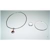 Image 1 : Silver Chain w/ Pendant, Bracelet & Ring