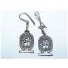 Image 1 : Silver Key of Life Earrings