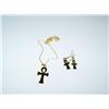 Image 1 : Gold Key of Life Pendant & Earrings