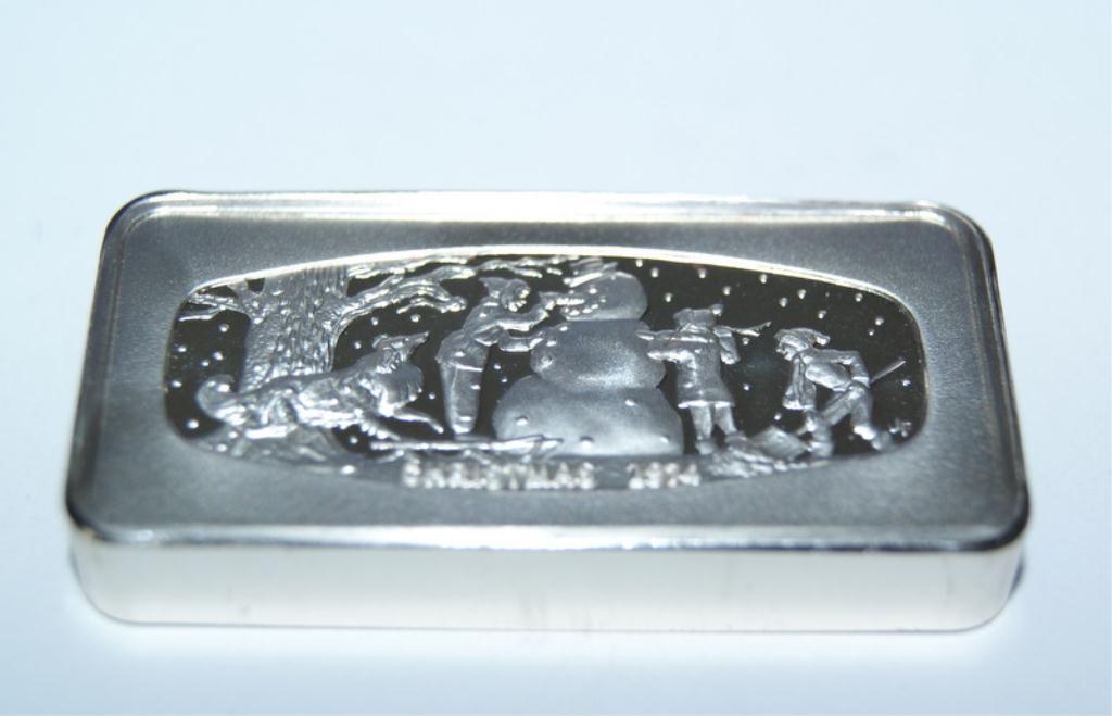 Franklin Mint 1000 Grains Sterling Silver Bar