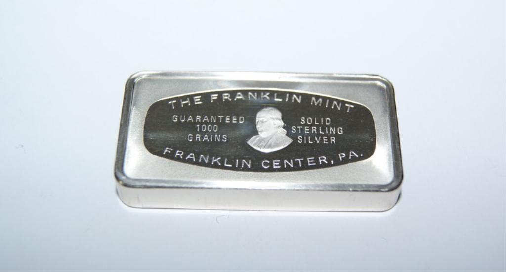 Franklin Mint 1000 Grains Sterling Silver Bar