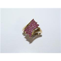 Vermeil LVA 14 Karat AAA Burmese Ruby Hand Made La