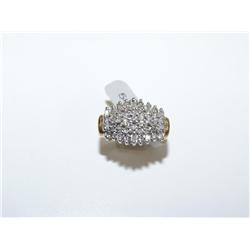 1 1/4 ctw 10K Gold Diamond Cluster Ring