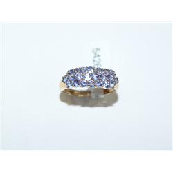 2.0ctw Natural Tanzanite 10K Gold Ladies Ring