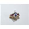 Image 1 : Tanzanite, Ruby, Diamond 14K Gold Ladies Ring