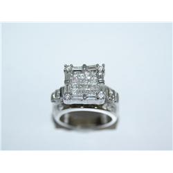 3.00Ctw Diamonds Illusion Set Hand Made Ladies Rin