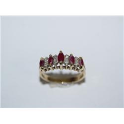 AAA Burmese Ruby & Diamonds Hand Made Ladies Ring