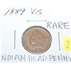 Rare 1889 VG Indian Head Penny