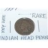 Image 1 : Key Date, Rare 1887 Indian Head Penny
