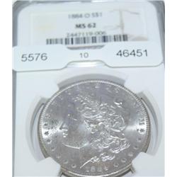 1884 O Morgan $1 Coin - NGC MS 62