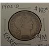 Image 1 : 1906-D VG Barber Half Rare Coin