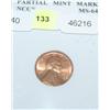 Image 1 : 1982-D Lincoln Cent, Partial Mint Mark. Very Rare