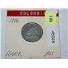 Image 1 : Rare 1886 Columbian 5 Centavos Coin