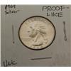 Image 1 : 1964 UNC Proof-Like Washington Quarter Silver Coin