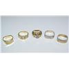Image 1 : Lot of 5 Silver Gold Plated Rings w/ CZ Stones