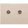 10K Gold Amethyst Stud Earrings