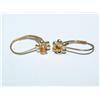 10K Gold Gem Flower Earrings
