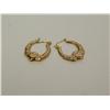 Image 1 : 10K Gold Hoop Earrings w/ Hearts