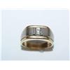 Men's Twotone 14K Gold Ring - 10.1 Grams, 015ctw
