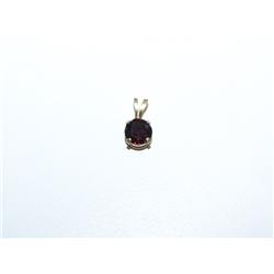 10K Gold Garnet Pendant