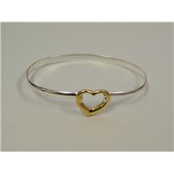 Sterling Silver Heart Bangle