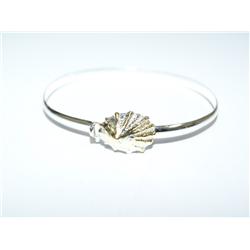 Sterling Silver Shell Bangle