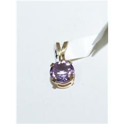 10K Gold Amethyst Pendant
