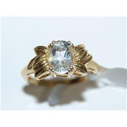 10k Gold 2 Carat Aquamatine Ring