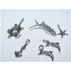 Sterling Silver Charms - Lot of 6