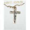 14K Gold Jesus Cross Pendant w/ Gold Filled Chain