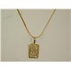 Image 1 : 14K Gold Chain w/ Playing Card Queen Charm