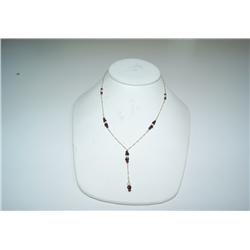 10K Gold Pearl & Gem Necklace - 3 Grams