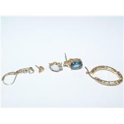 5 Loose Earrings - 10K Yellow Gold, 4.2 Grams