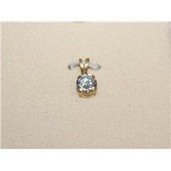 10K Gold CZ Pendant