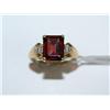 Image 1 : 10k Gold Diamond & Garnet Ring