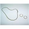 Image 1 : Gold/Silver Rope Necklace w/ Hoop Earrings
