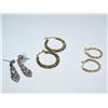 Image 1 : Lot of 3 Vermeil 14Kt Ladies Earrings Hoops