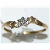 Image 1 : 10K Gold Diamond 3 Star Design Ring