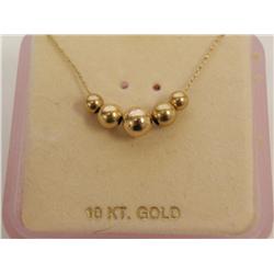 10K Gold Ball Necklace