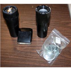 Lot of 2 Camera Lens, Camera Flash,