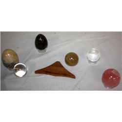 Basket of Assorted Cystals & Crystal Wind Chime