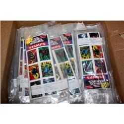 Box of Marvel Collectible Stamp Stickers