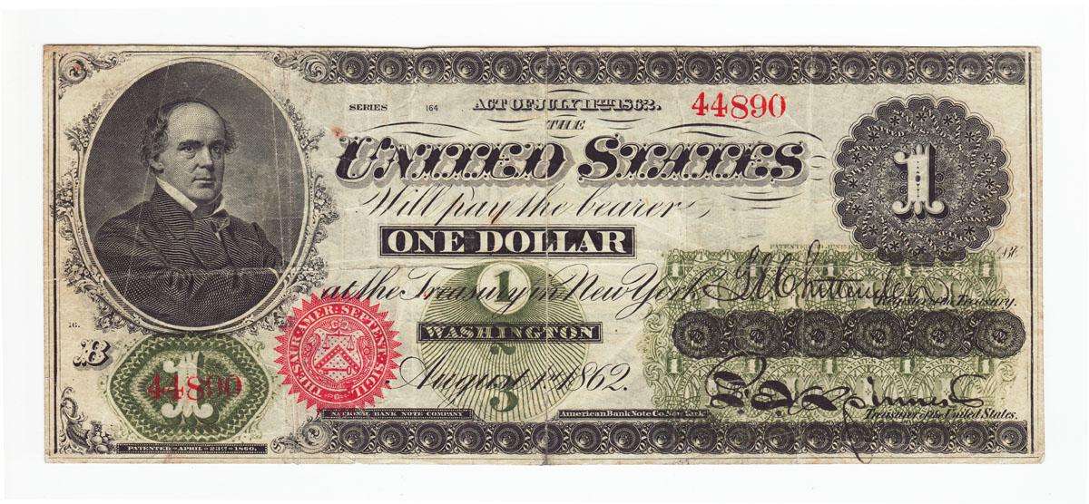 RARE 1862 1 Legal Tender Note FR17A Grades VF35 RARE