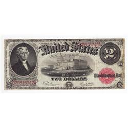 1917 $2 Large Size Legal Tender Note Grades VF/EF