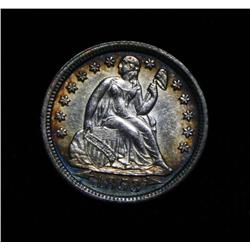 1853-p with Arrows Seated Liberty 10c grades ms62